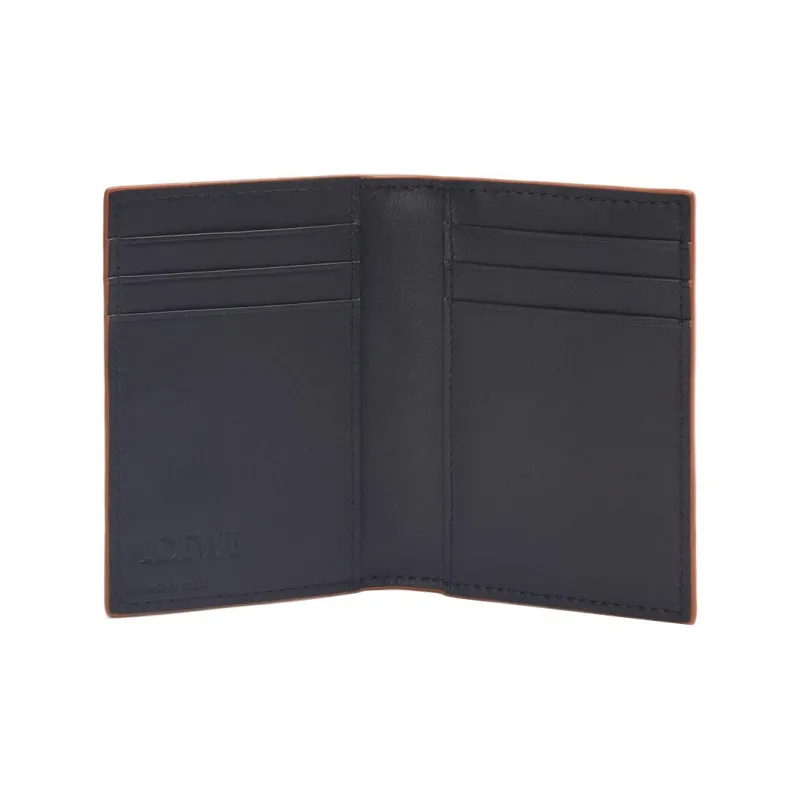 LOEWE Puzzle Smooth Cow Leather Card Holder Wallet Men's Black-2