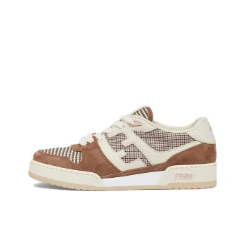 FENDI Match Low Top 'Cream Brown Houndstooth' Women's