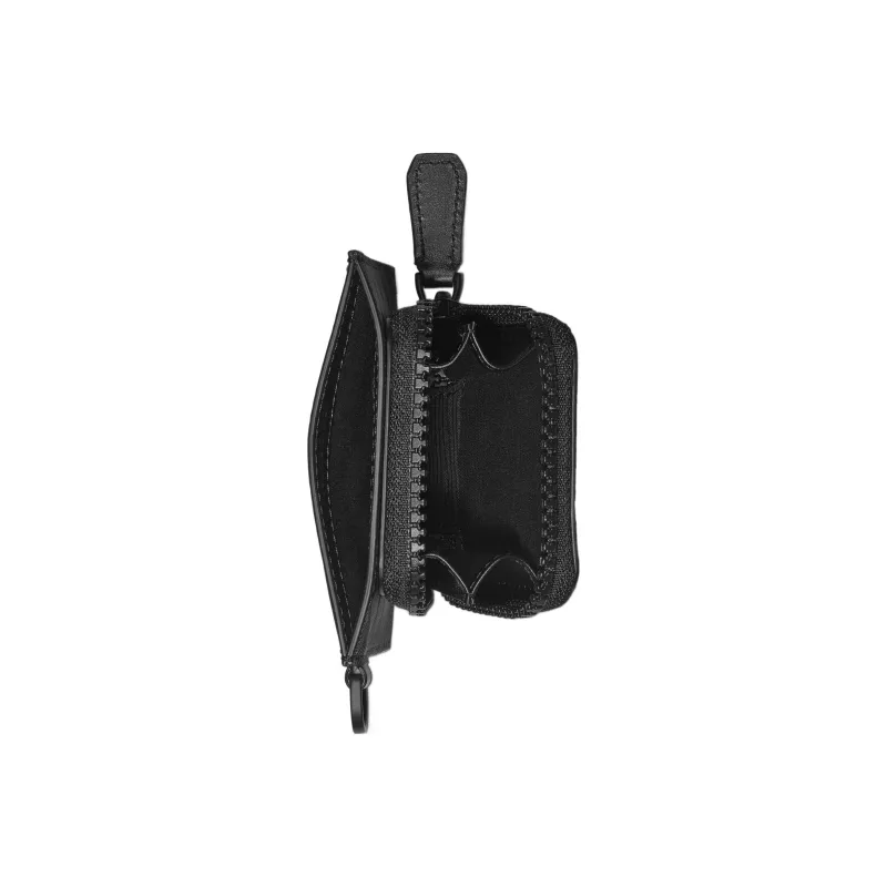 MONTBLANC Full Grain Cow Leather With Leather Detail Wallet, Card Holder Men's Black-2