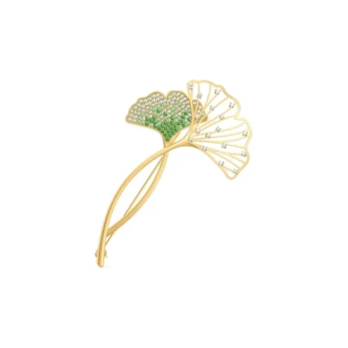 Swarovski Brooches Women's Green/Gold