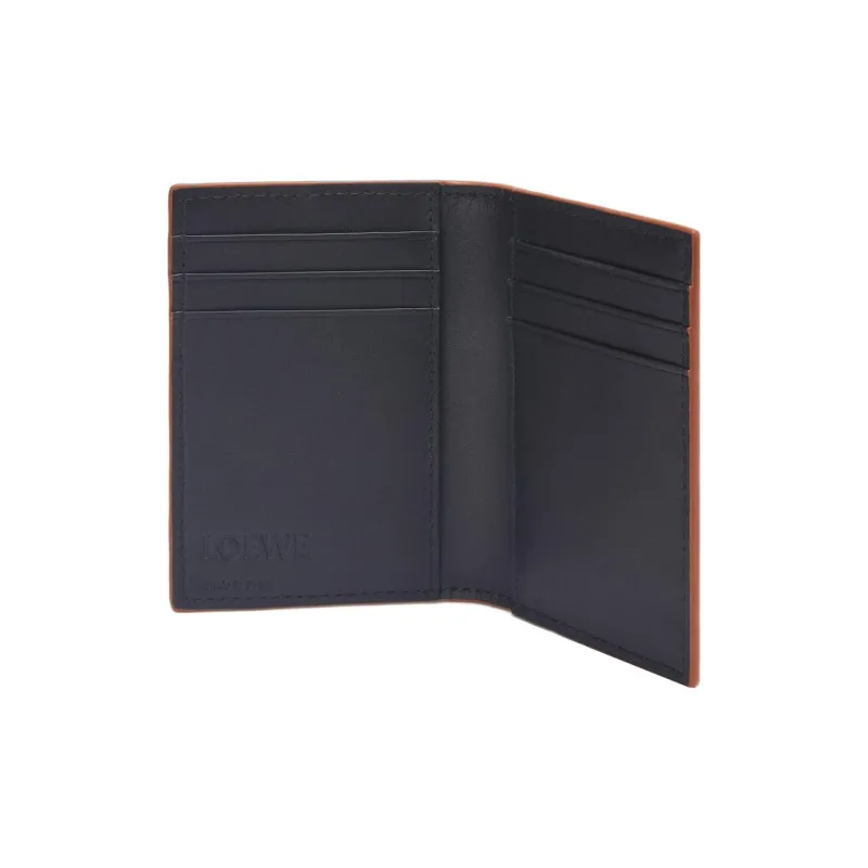 LOEWE Puzzle Smooth Cow Leather Card Holder Wallet Men's Black-3