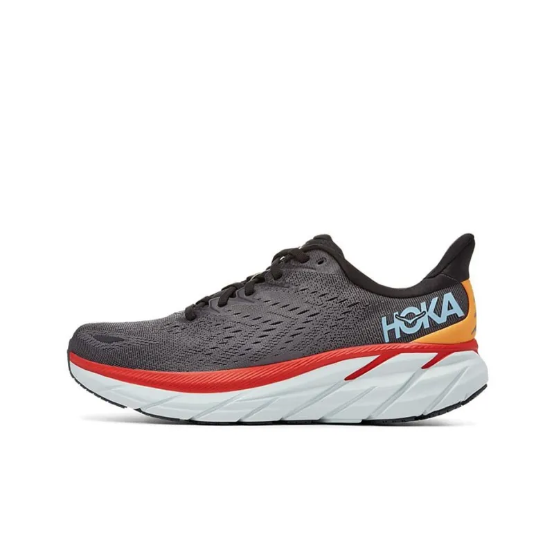 HOKA ONE ONE Clifton 8 Anthracite Castlerock Red-0