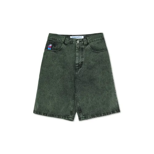 POLAR SKATE CO Denim Shorts Men Light Black/Green