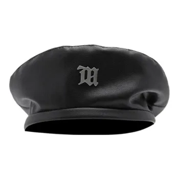 Misbhv Faux Leather Logo plaque Beret