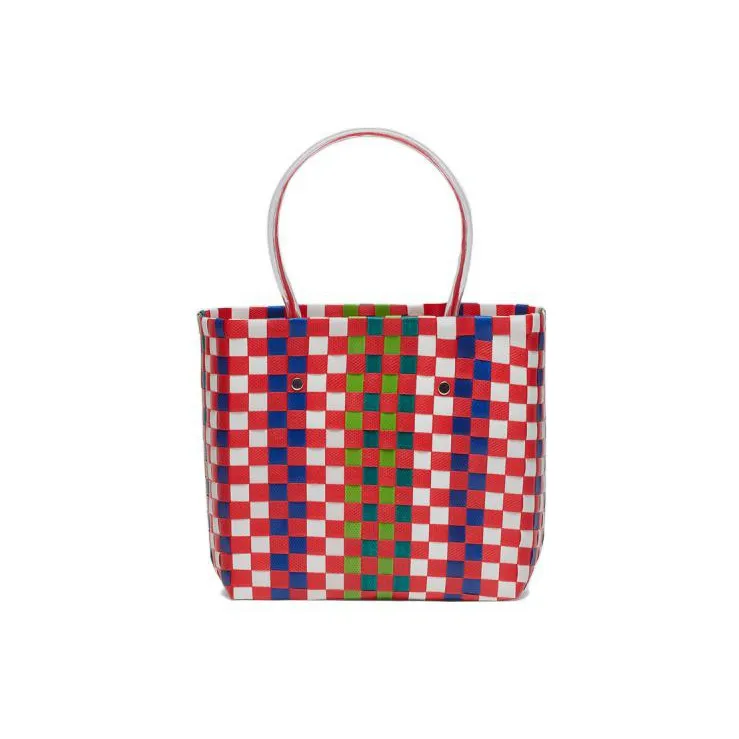 MARNI Polypropylene Pp Tote Toto Bag Shopping Bag Handbag Women's Red Pink-2