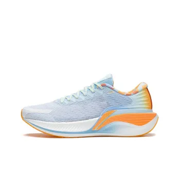 LiNing YueYing 2.0 Pro Breathable Lightweight Low Top Running Shoes Men's White Blue Orange