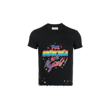 Balenciaga Frontal Logo Cotton T Shirt