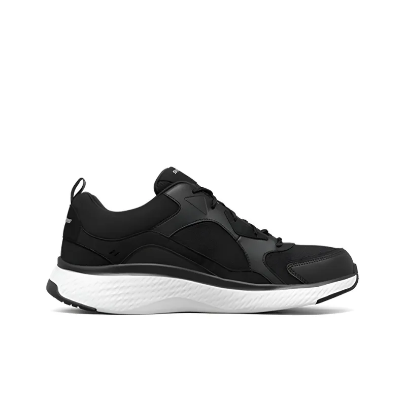 Skechers Solar Fuse Cushioning Anti-Slip And Wear-Resistant Low-Top Casual Running Shoes Men's Black White-1