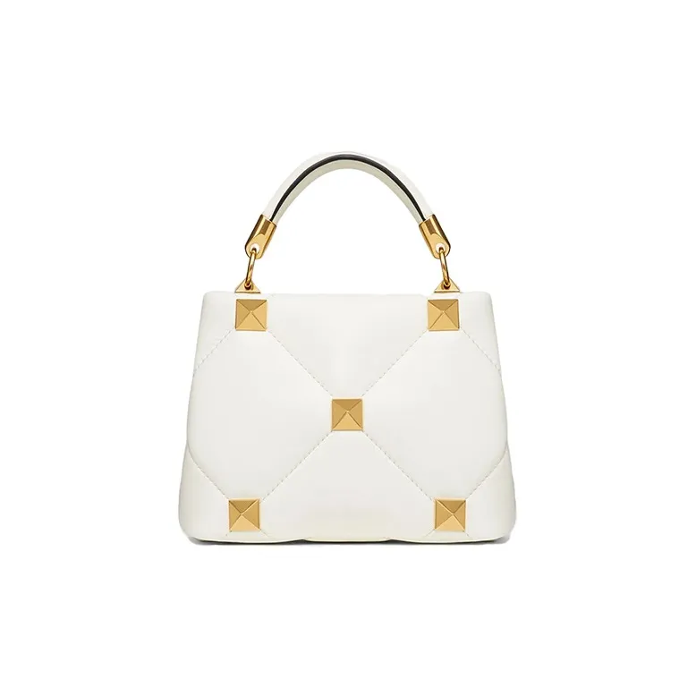 Valentino ROMAN STUD Sheepskin Shoulder Bag Crossbody Bag Handbag Mini Women's Ivory White-2