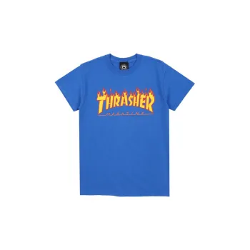 Thrasher T Shirt US Version Unisex Royal Blue