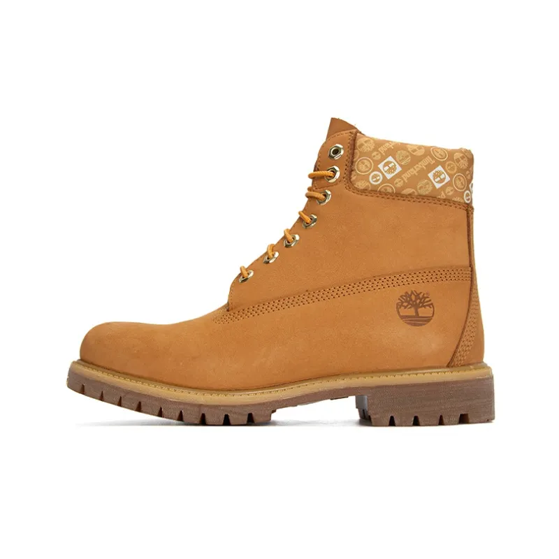 Timberland Premium 6 Inch Waterproof Boots 'Wheat And Logo Print'-0