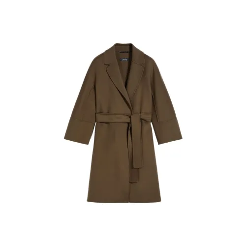 'S MAX MARA Coats Women's Gray Green