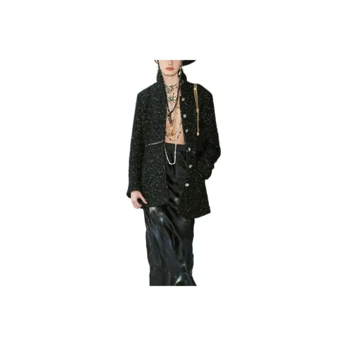 CHANEL Coats Women's Black