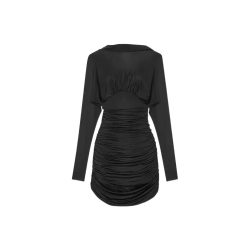 SAINT LAURENT Long-Sleeved Dresses Women's Black