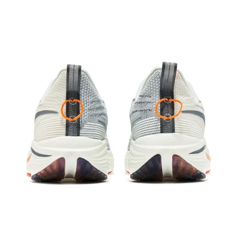 Erke Strange Bullet 3.0 Cushioning Low-Top Running Shoes Men's White Moon Seasonal Orange-3