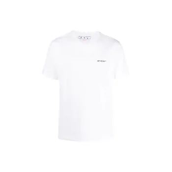 OFF WHITE Wave Outline Diag Slim S/S Tee