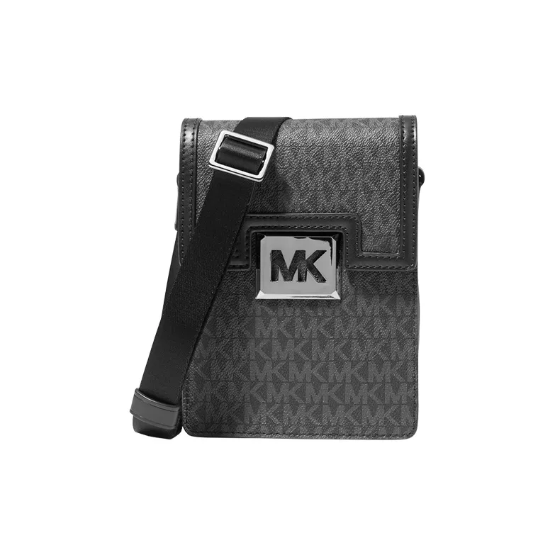 MICHAEL KORS Artificial Leather Flap Phone Pouch Small Size Men's Black-0