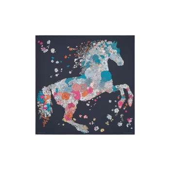 HERMES Silk Scarves Women's Blue