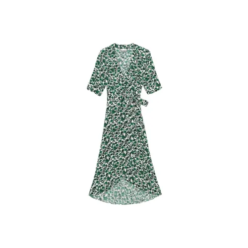 GANNI Short-Sleeved Dresses Women's Dark Green