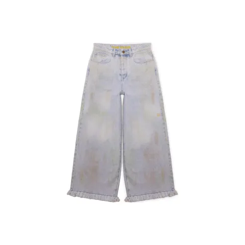 Drew House Smiley Collection Jeans Unisex Light Blue