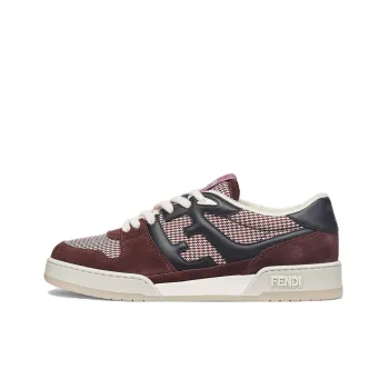 FENDI Match Low Top Stylish Skateboarding Shoes Men's Red Black