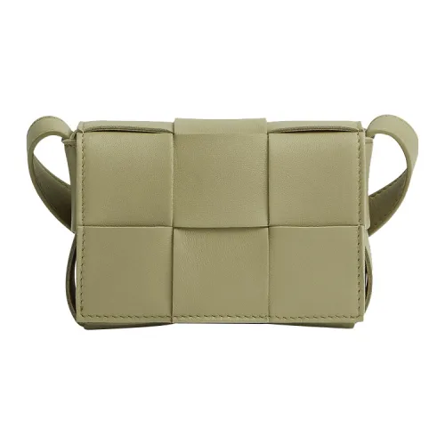 Bottega Veneta CASSETTE Sheepskin Pillow Bag, Shoulder Bag, Crossbody Bag Mini Women's Cave Stone Green