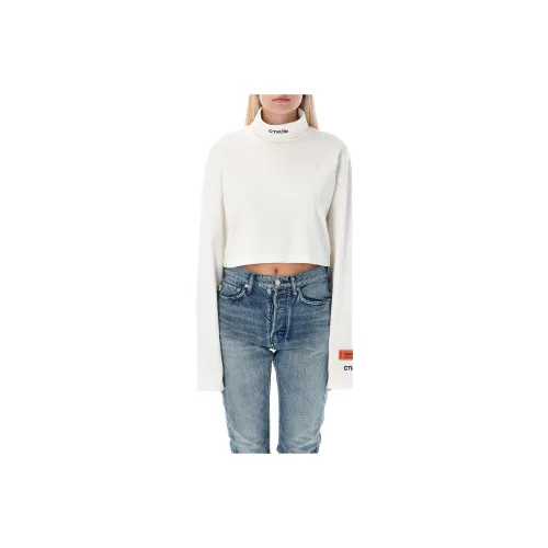 HERON PRESTON Crop Tops Women's White