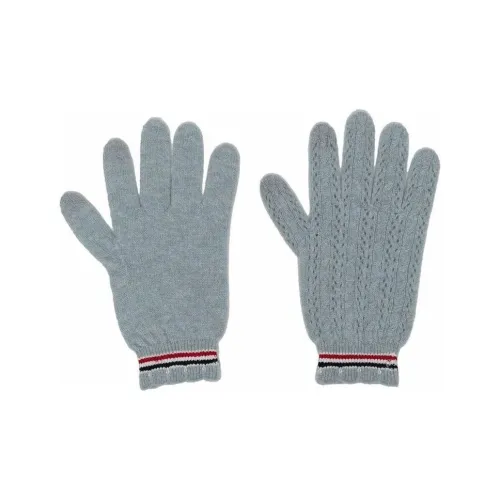 THOM BROWNE Knit Gloves Unisex Blue