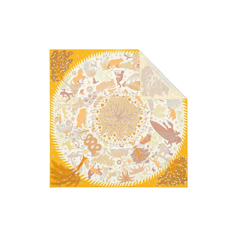 HERMES Silk Scarves Women's Yellow-0