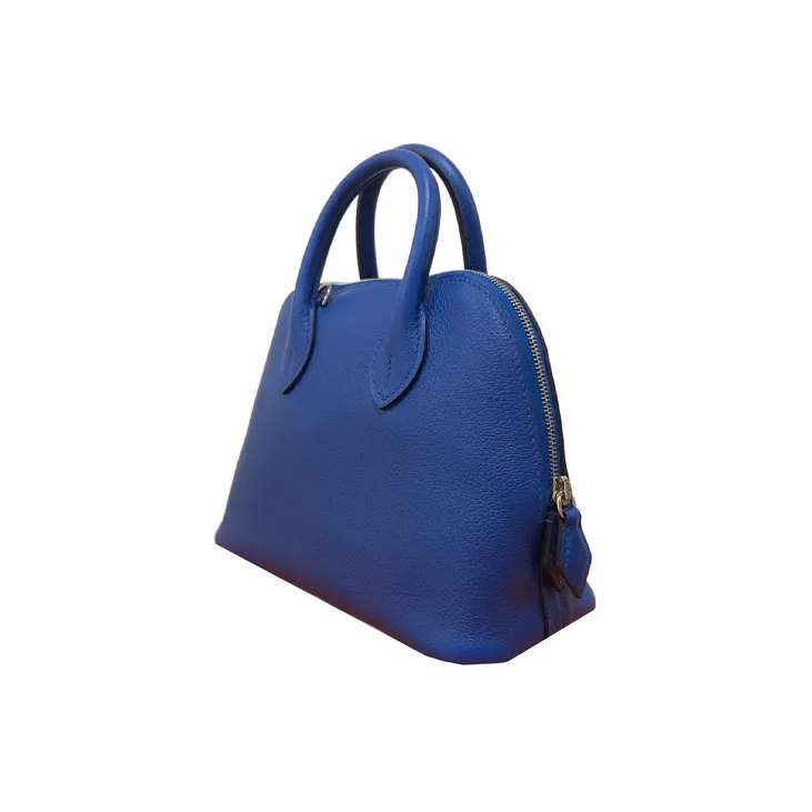 HERMES Evercolor Calfskin Bowling Bag Shoulder Bag Crossbody Bag Handbag Mini Women's French Blue/Sapphire Blue-1