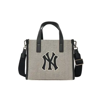 MLB Canvas Canvas Bag Tote Bag Shopping Bag Handbag Shoulder Bag Small Size Unisex Black