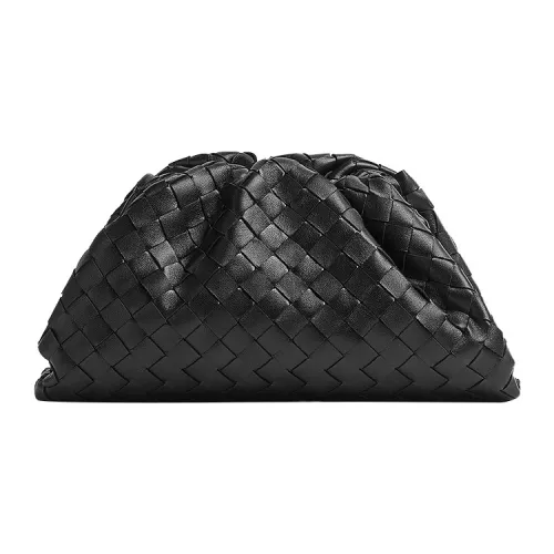 Bottega Veneta POUCH Cloud Bag Lamb Leather Clutch Regular Women's Black