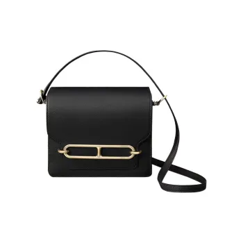 HERMES Roulis Swift Calfskin Shoulder Bag Crossbody Bag Women's Noir Black
