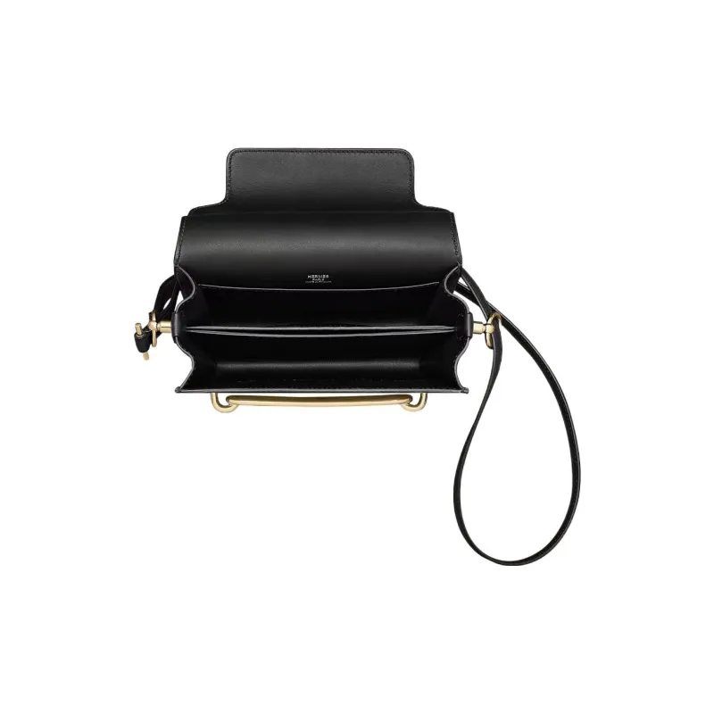 HERMES Roulis Swift Calfskin Shoulder Bag Crossbody Bag Women's Noir Black-3