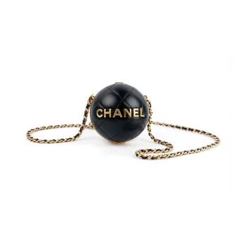 CHANEL 22A Early Autumn Sheepskin Evening Party Bag Ball Bag Handbag Shoulder Bag Crossbody Bag Women's Black