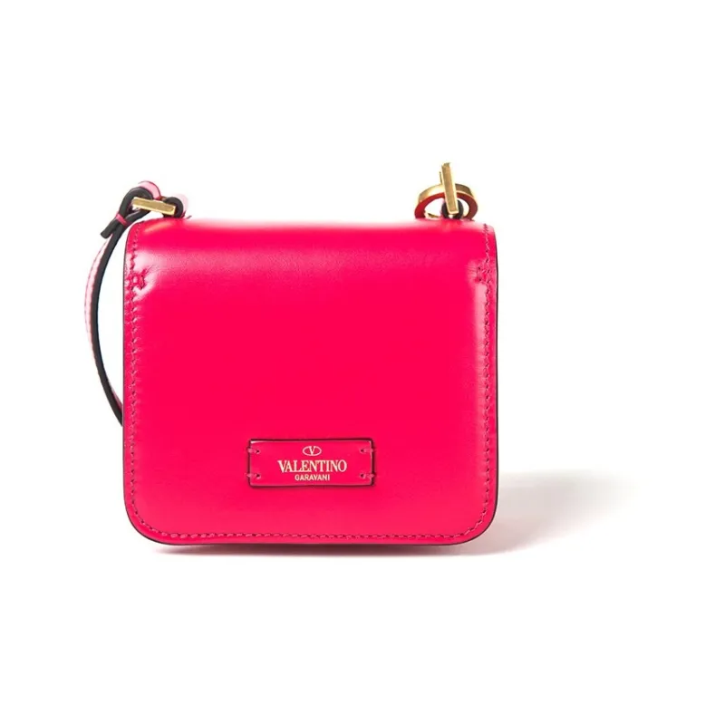 Valentino VSLING Cow Leather Shoulder Bag Crossbody Bag Small Size Women's Pink-1