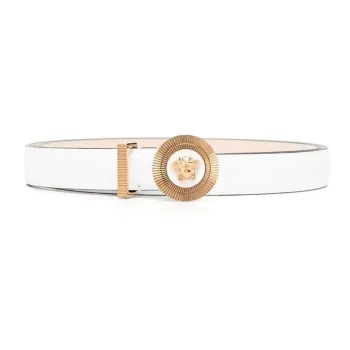 VERSACE Leather Belts Women's White