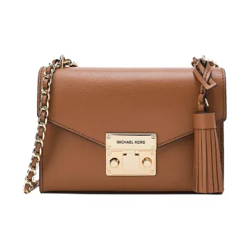 MICHAEL KORS Rose Cow Leather Shoulder Bag Trumpets Women's Leather Brown