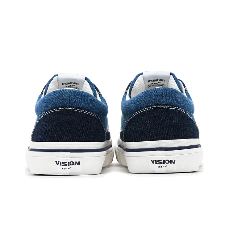 Vision Street Wear Stick Low Top Skateboard Shoes Unisex Denim Blue-4