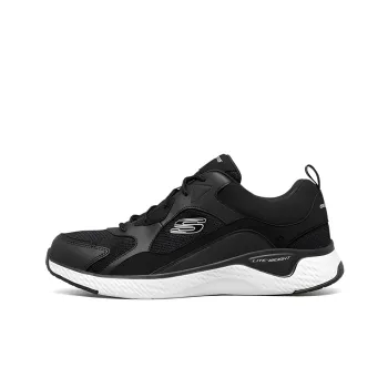 Skechers Solar Fuse Cushioning Anti-Slip And Wear-Resistant Low-Top Casual Running Shoes Men's Black White