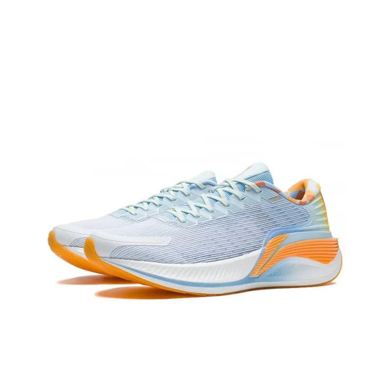 LiNing YueYing 2.0 Pro Breathable And Lightweight Low Top Running Shoes Men's White Blue Orange-2