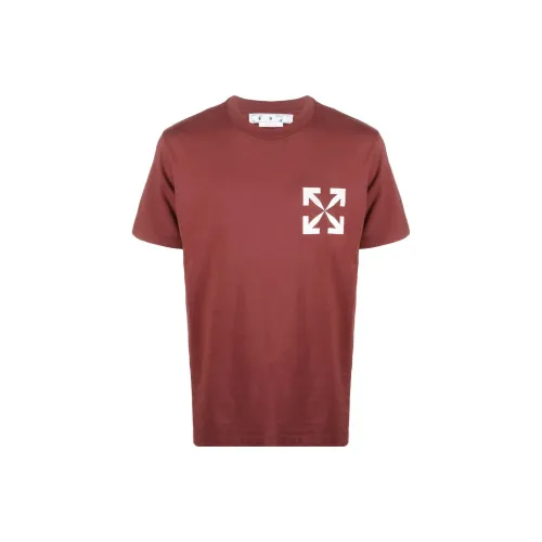 OFF WHITE SS22 T Shirts Men Brick Red