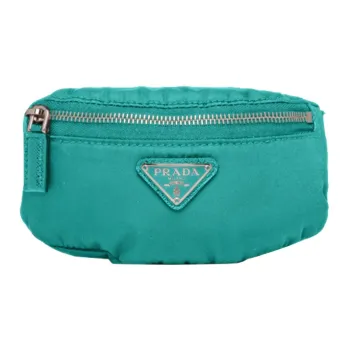 PRADA Fabric Wristlet Style Wrist Bag Mini Men's Green