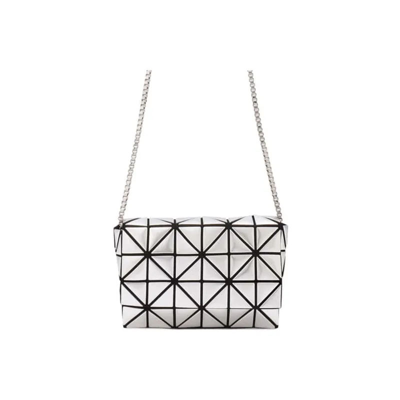 ISSEY MIYAKE Platinum Polyester Polyurethane Crossbody Bag Women's Silver-1