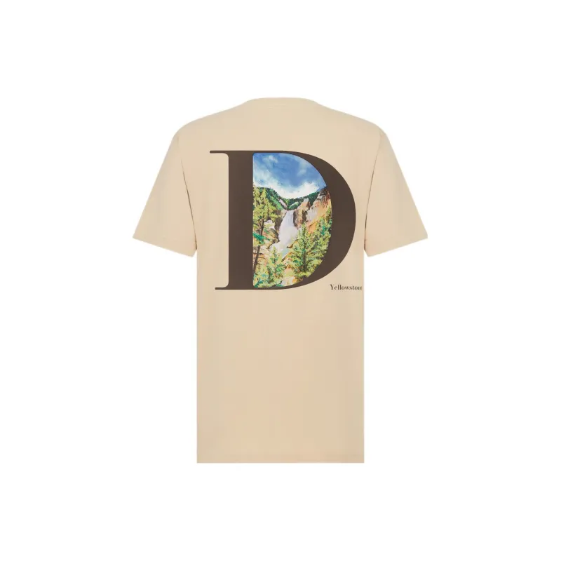 DIOR Dior Quarterly New Products SS22 Drop Shoulder Sleeve T Shirt Men's Ivory-1