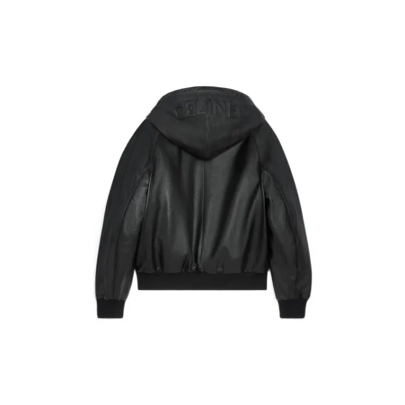 CELINE Hooded Jacket In Soft Lambskin-1