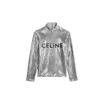 CELINE New Men'S Collection   Boy Doll FW22 T Shirt Men's Silver