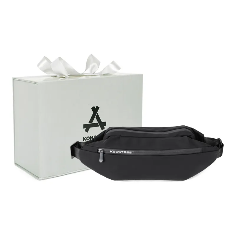 KONADCT Fabric Shoulder Bag, Crossbody Bag, Fanny Pack, Sling Bag Regular Unisex Black-4