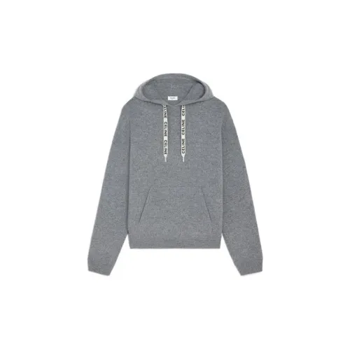 CELINE FW22 Women's Oversized Hooded Sweatshirt Gray