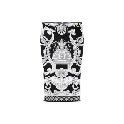 VERSACE Casual Long Skirts Women's Black/White